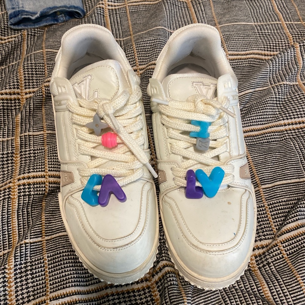 Cream LV Trainer Maxi